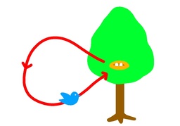 come backのイラスト